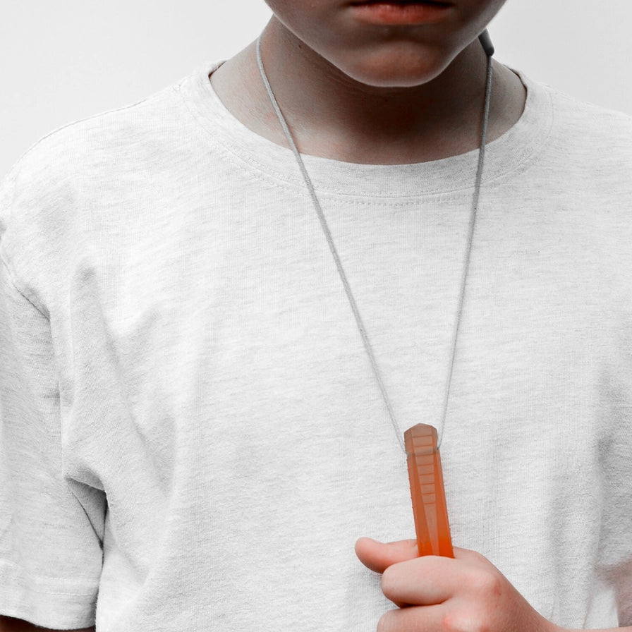 The Santo: Natural Rubber Sensory Chew Necklace Two Pack