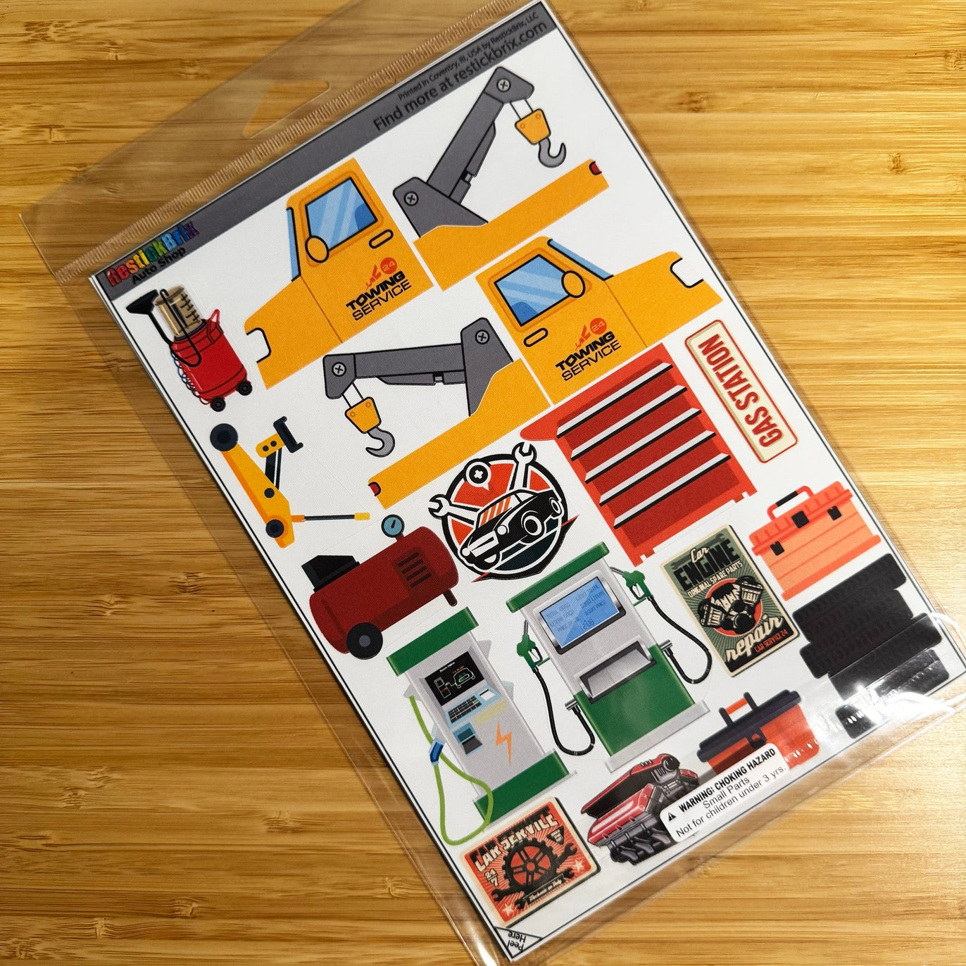 Auto Shop: Reusable Decals For Customizing Magnetic Tiles