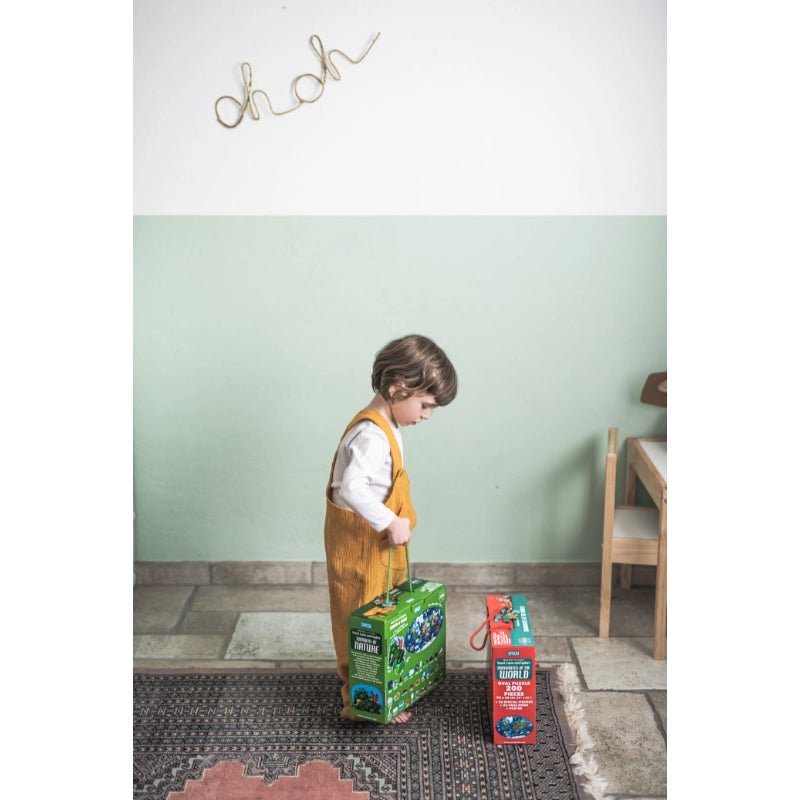 Sassi Travel, Learn and Explore - Puzzle and Book Set - the Wonders of Nature, 205 Pcs