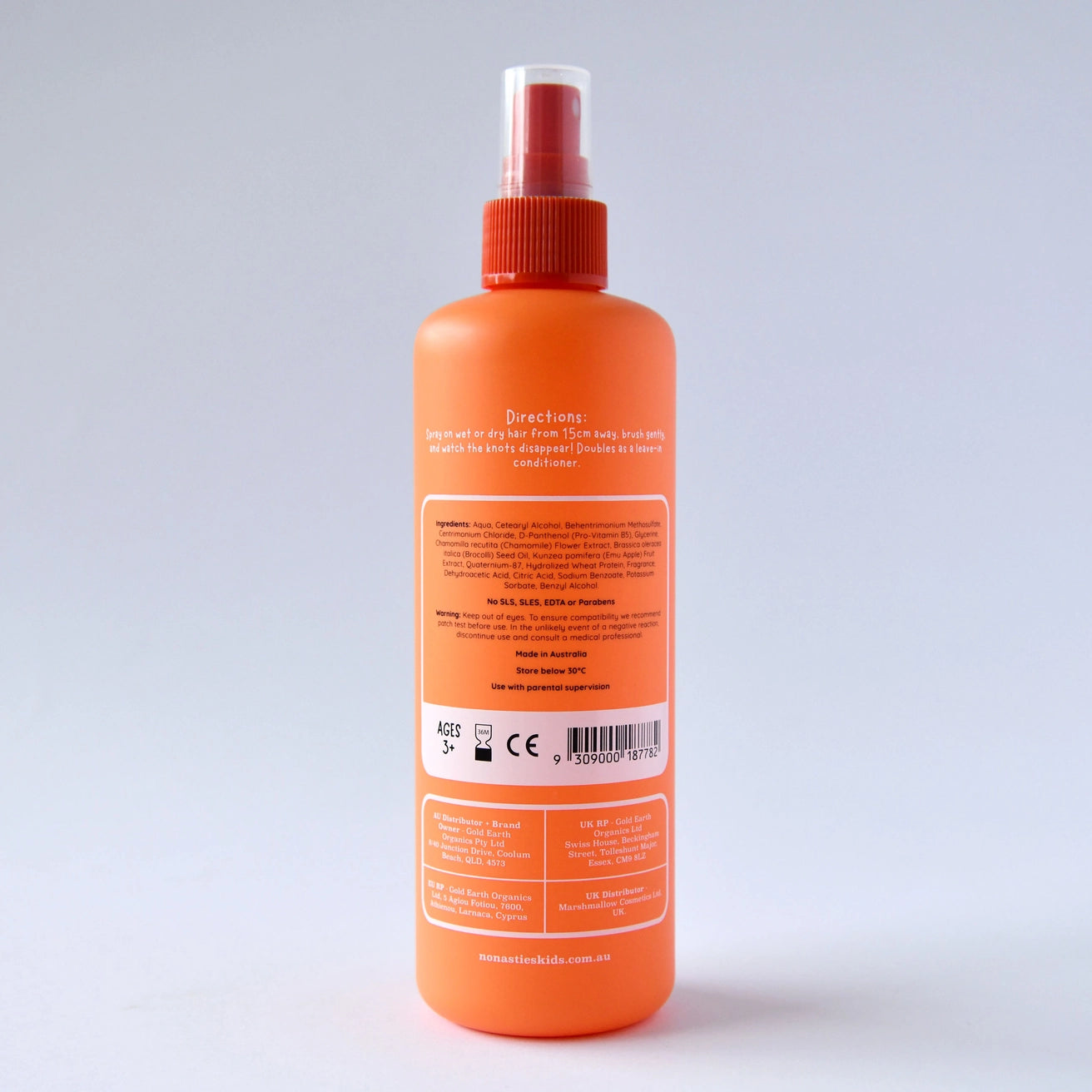 No Nasties Plant Based Hair Detangler 250mls - Mandarin and Grape