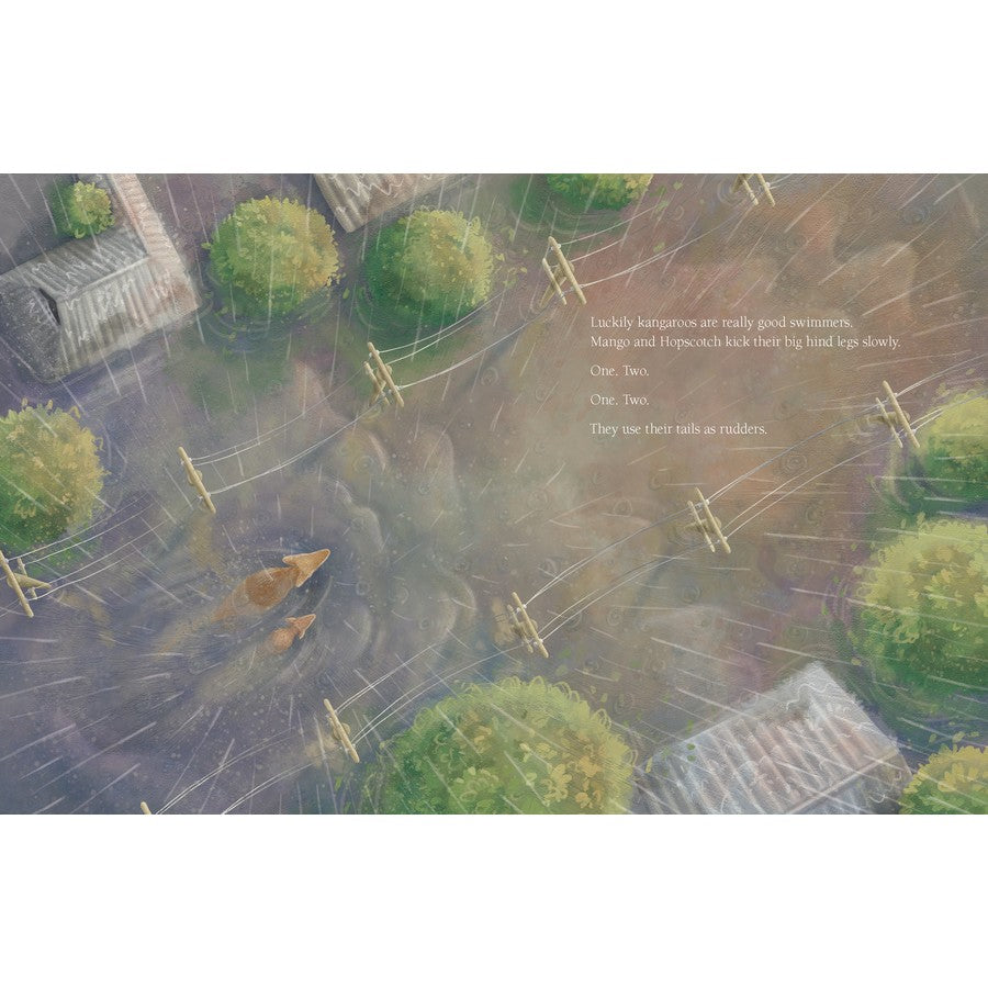 Mango and Hopscotch - The Inspiring Story of a Brave Kangaroo and her Joey Rescued from Floodwaters Hard Cover Book