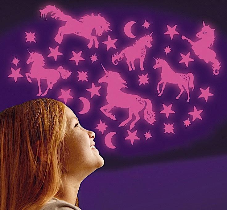 Glow In The Dark Glitter Unicorns CharlieHorseToys