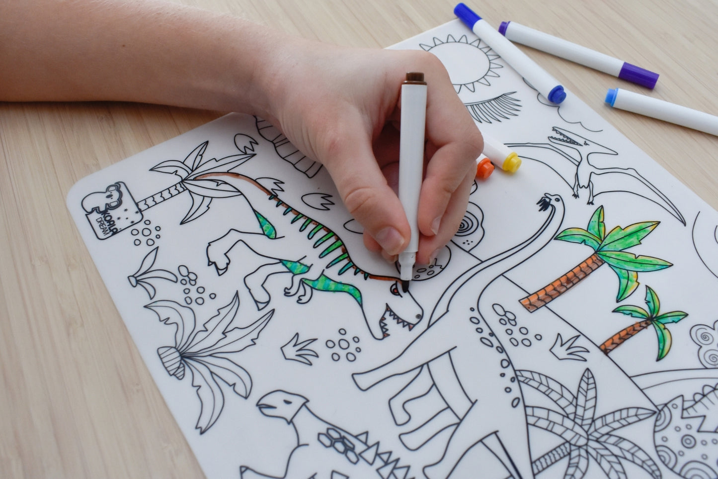 Reusable Silicone Drawing Mat - Dinosaurs