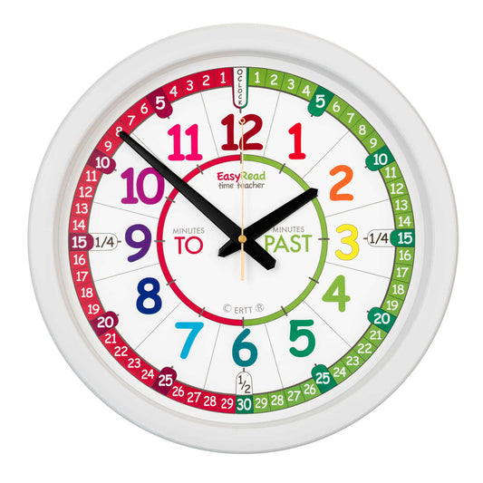 EasyRead Time Teacher 35cm Classroom Wall Clock - Rainbow