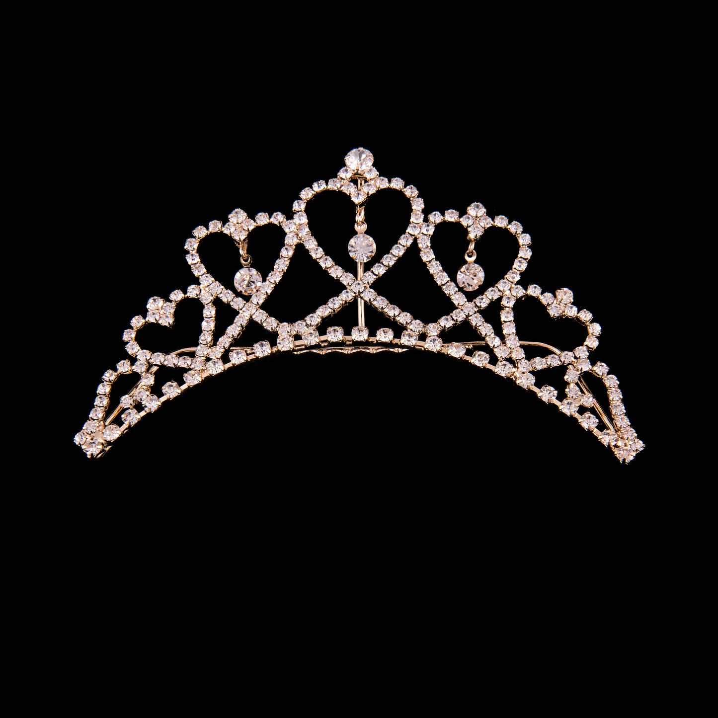 Medium Heart Tiara Gold