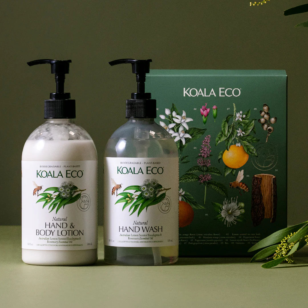 Koala Eco Hand Care Gift Collection Lemon Scented Eucalyptus & Rosemary Essential Oil