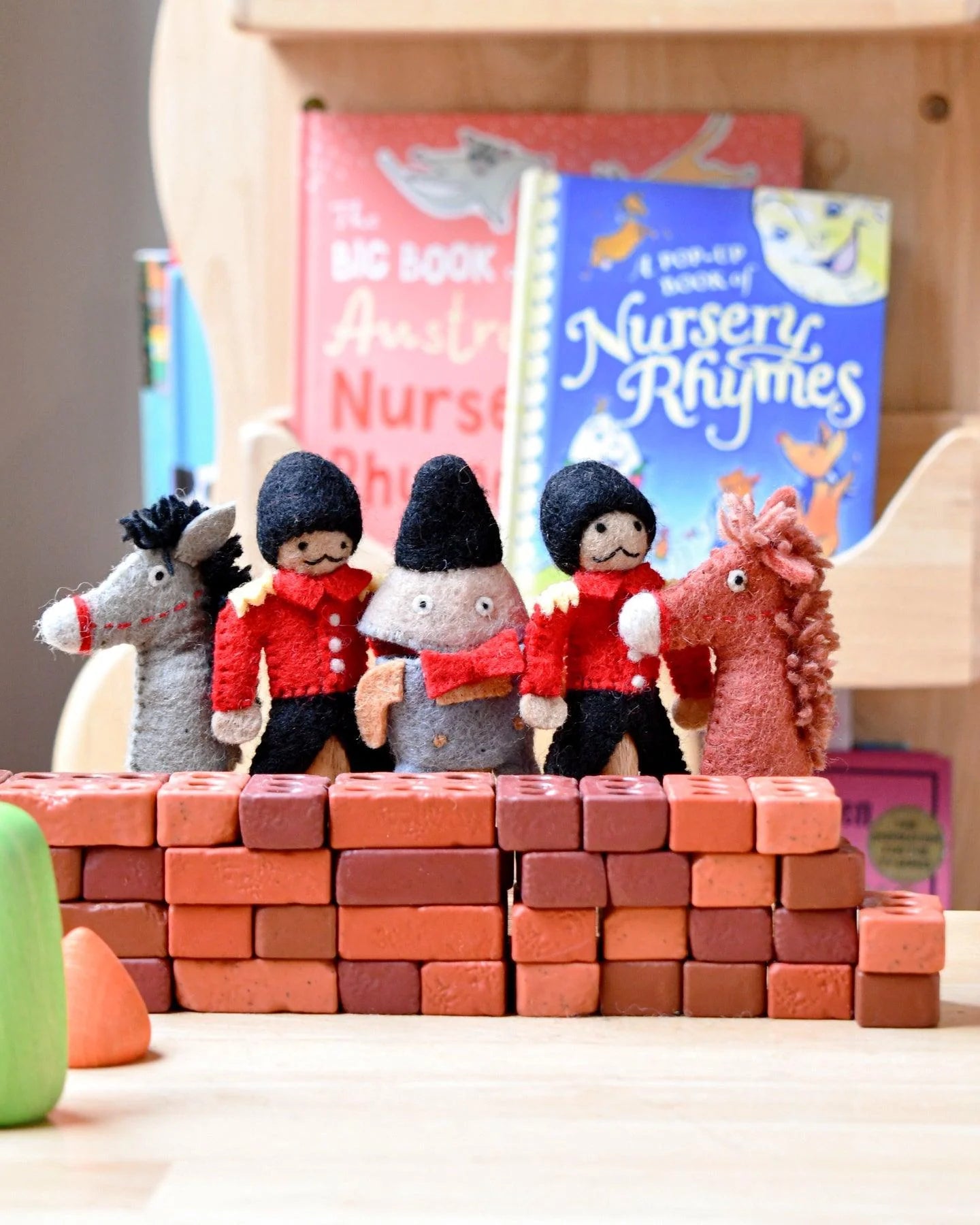 Felt Humpty Dumpty Finger Puppet Set by Tara's Treasures