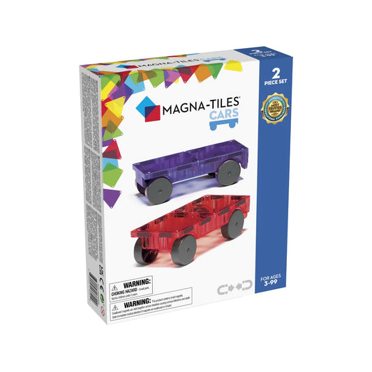Magna Tiles Cars Two Piece Expansion Set - Purple and Red