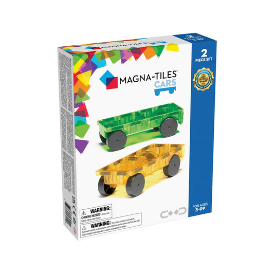 Magna Tiles Cars Two Piece Expansion Set - Yellow and Green