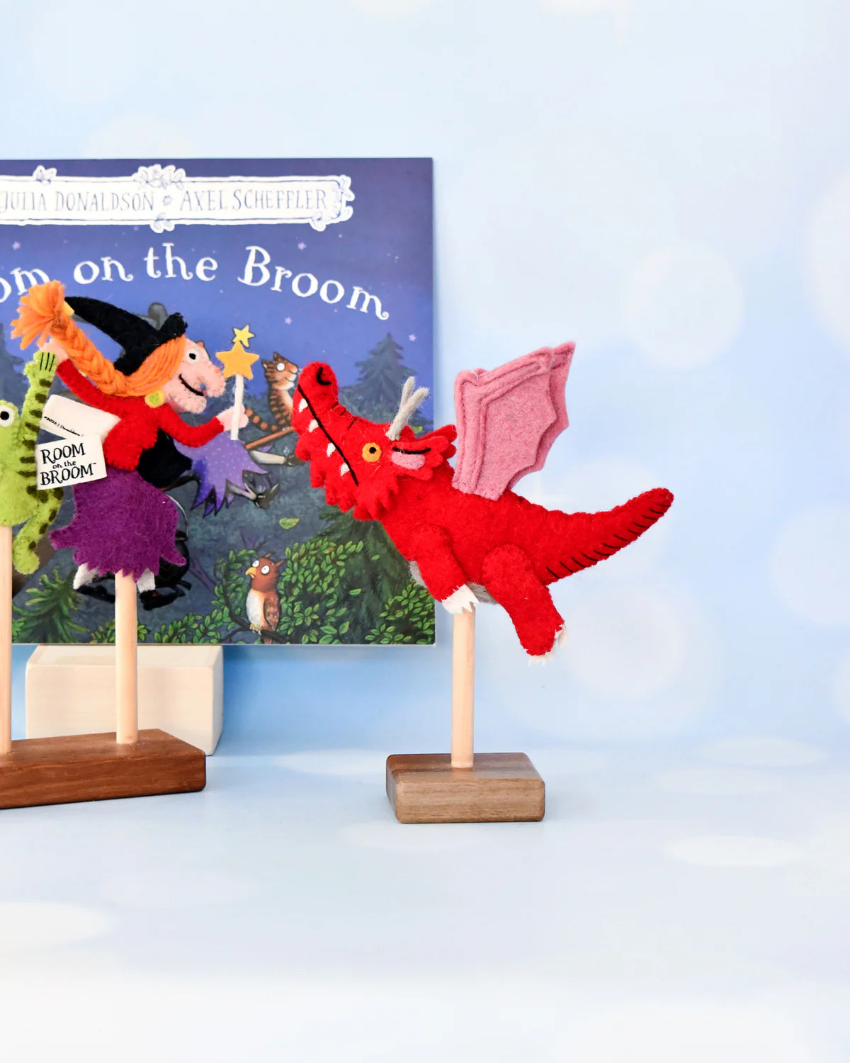 The Room on The Broom Felt Finger Puppet Set by Tara's Treasures