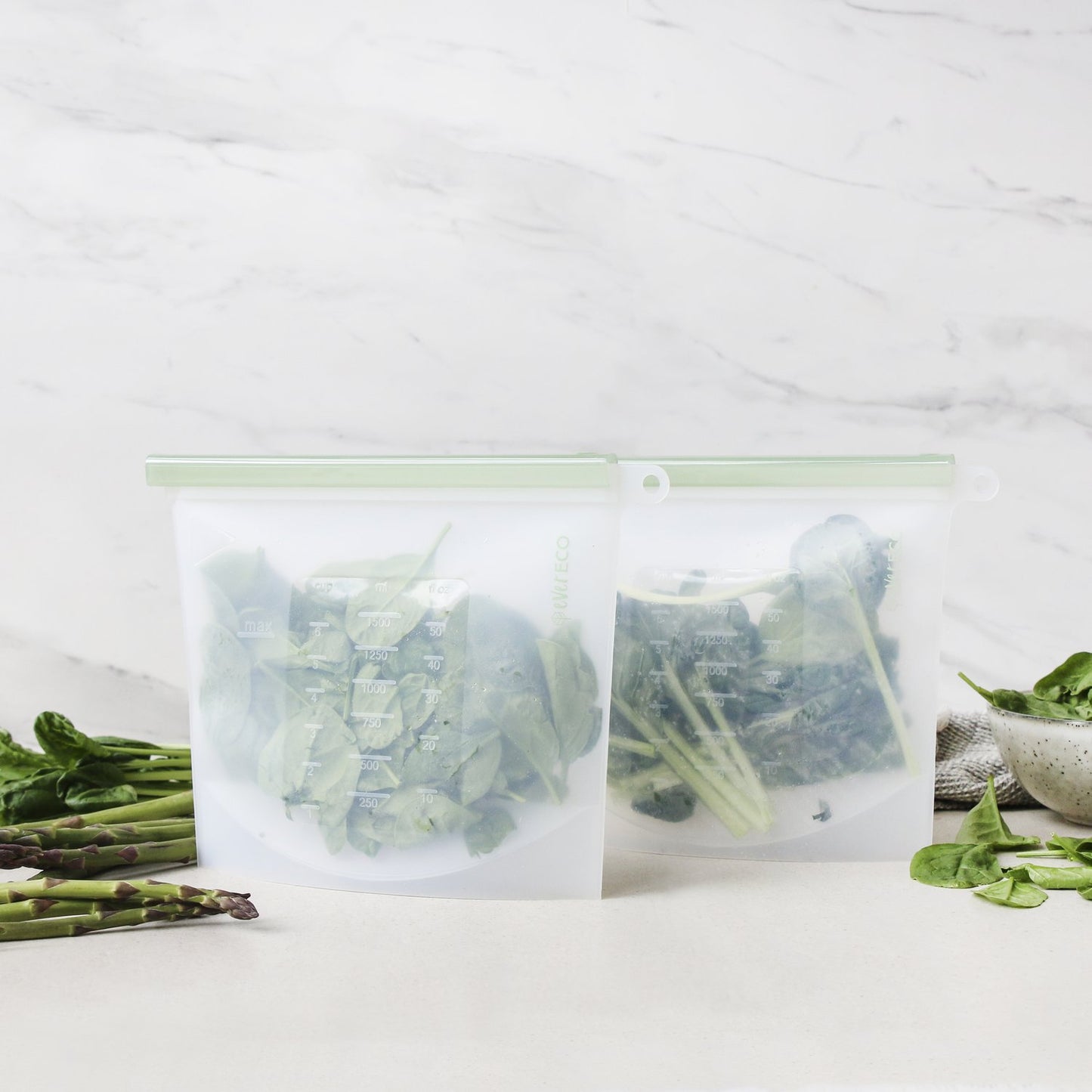 Ever Eco Reusable Silicone Food Pouches - Two x 1.5 Litre