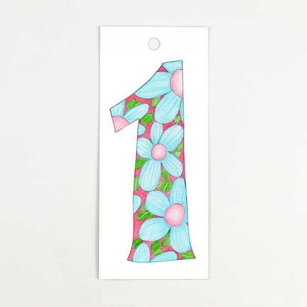 Birthday Card - Number One Flowers