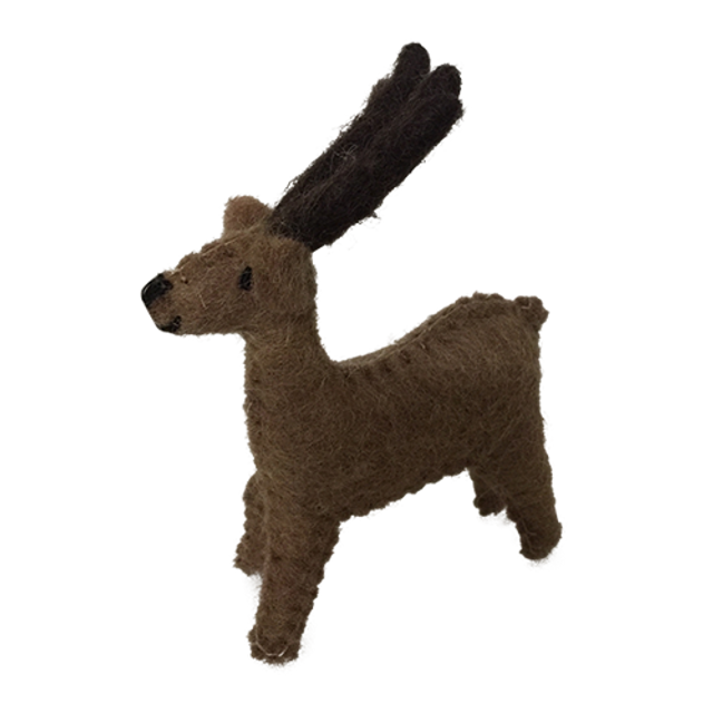SALE Handmade Felt Reindeer by Papoose Toys