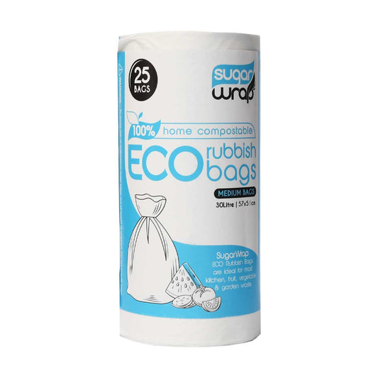 Eco Compostable Rubbish Bags – 30L by Sugarwrap