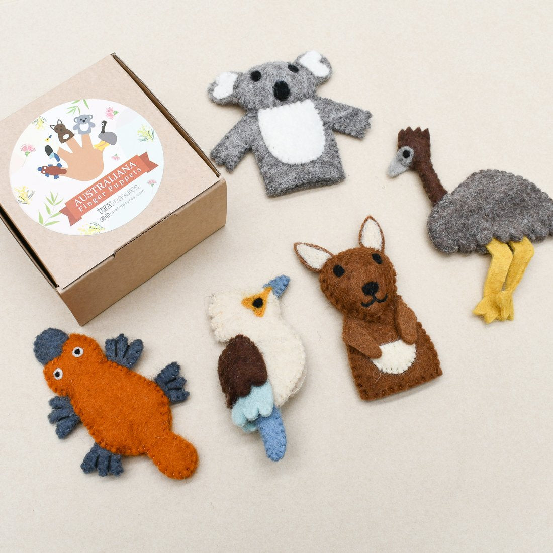 Australian Animals A, Finger Puppet Set