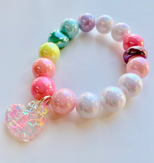 Pearly Hearts Bracelet by Red Bobble