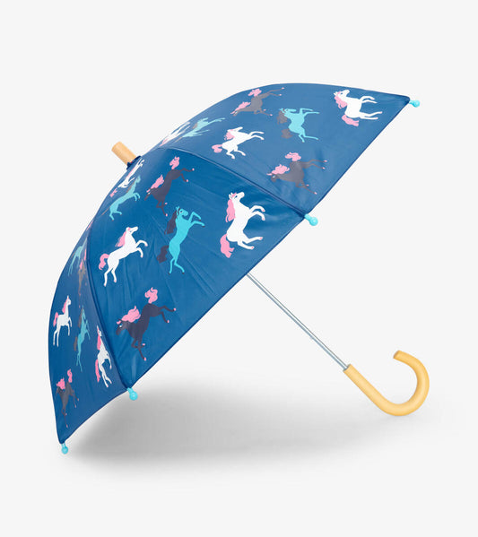 Hatley Umbrella - Prancing Horses Colour Changing