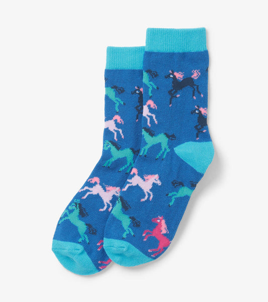 Hatley Kids Prancing Horses Crew Socks