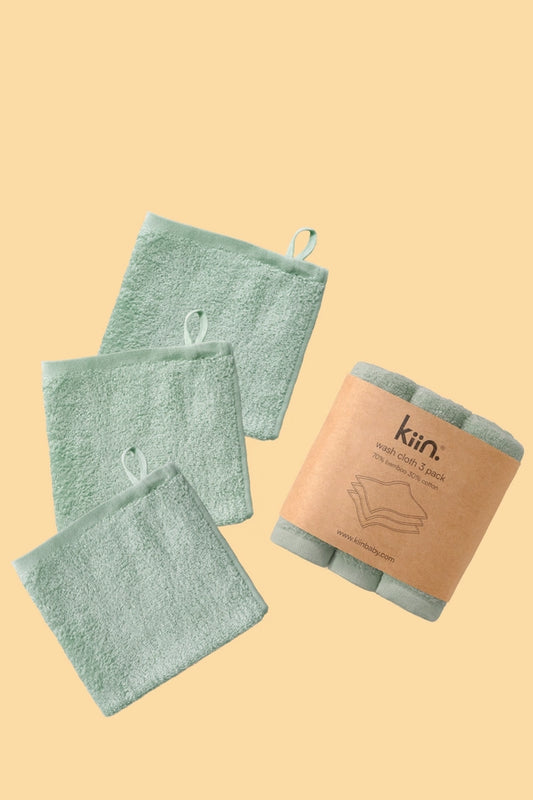 Wash Cloths Three Pack - Sage by Kiin Baby