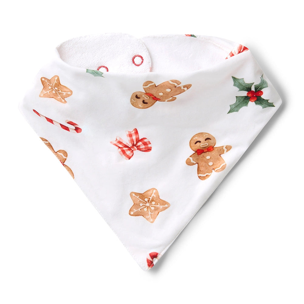 Gingerbread Organic Dribble Bib by Snuggle Hunny