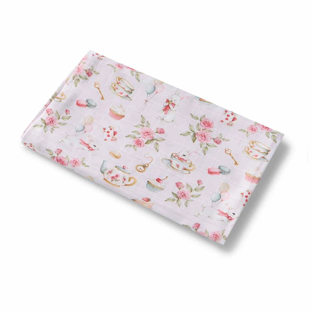 Alice’S Tea Party Organic Muslin Wrap by Snuggle Huny