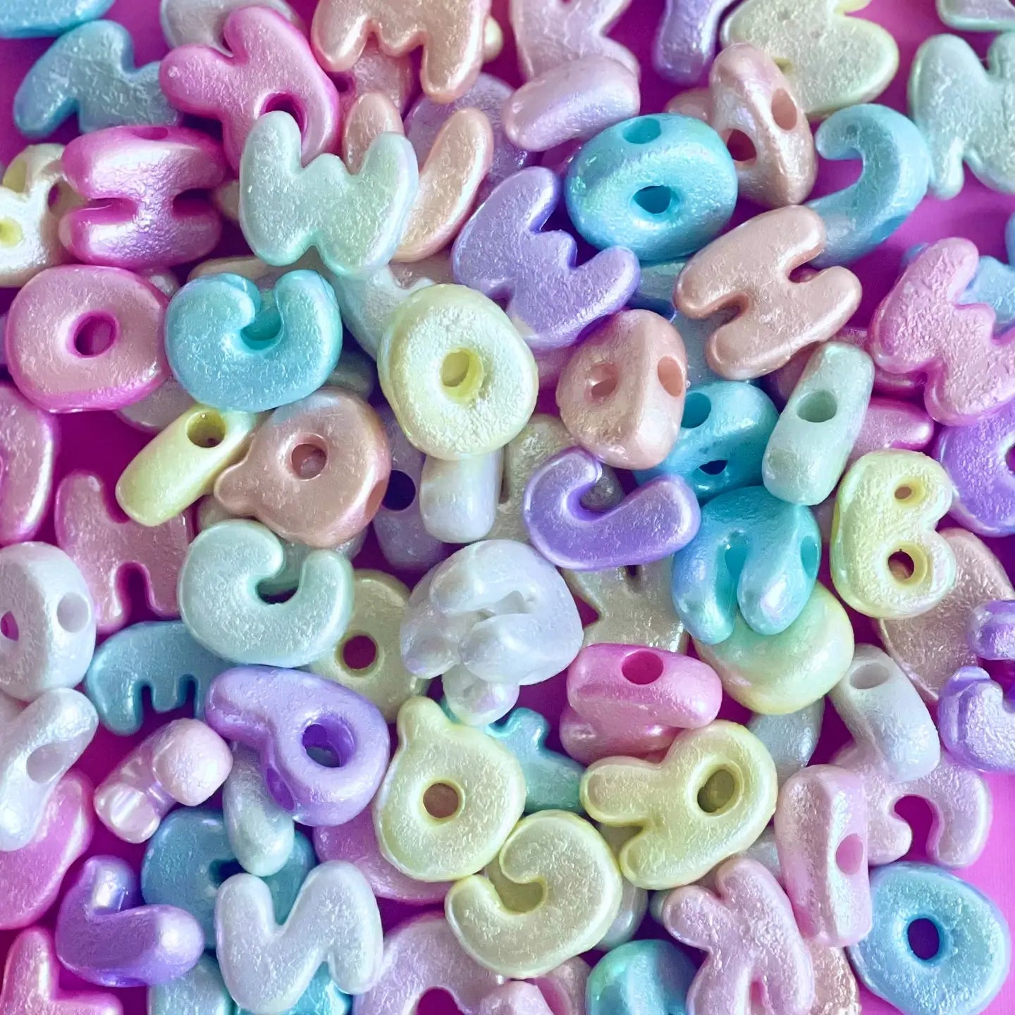 Alphabet Letter Bead Refill Kit Pastel by Sweet As Sugar Jewellery