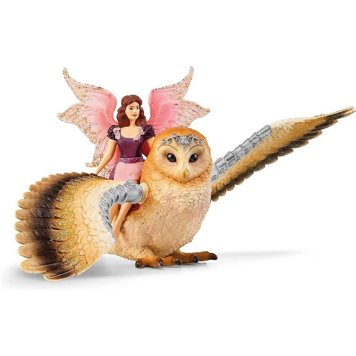 Schleich - Fairy In Flight On Glam-Owl