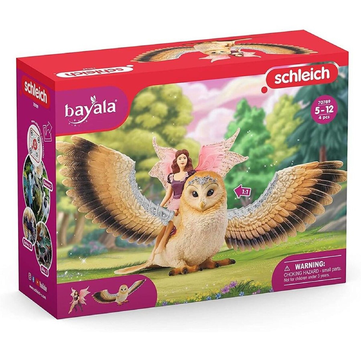Schleich - Fairy In Flight On Glam-Owl