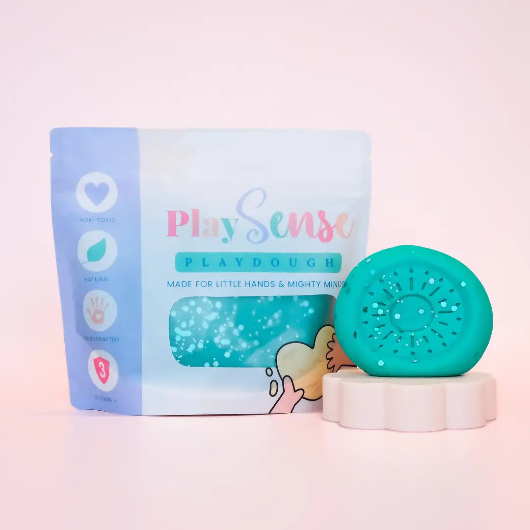 Play Sense Dough - Glitter Teal - Sour Lolly Scented