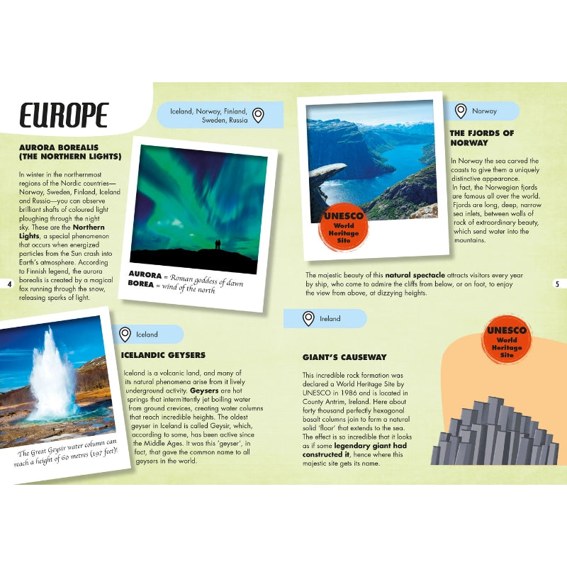 Sassi Travel, Learn and Explore - Puzzle and Book Set - the Wonders of Nature, 205 Pcs