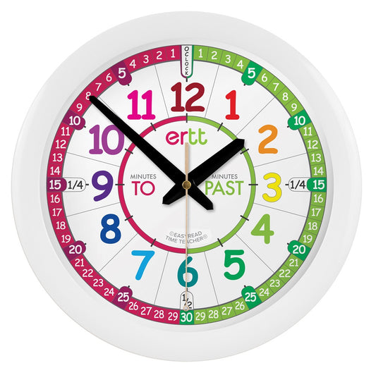 EasyRead Time Teacher 29cm Wall Clock - Rainbow