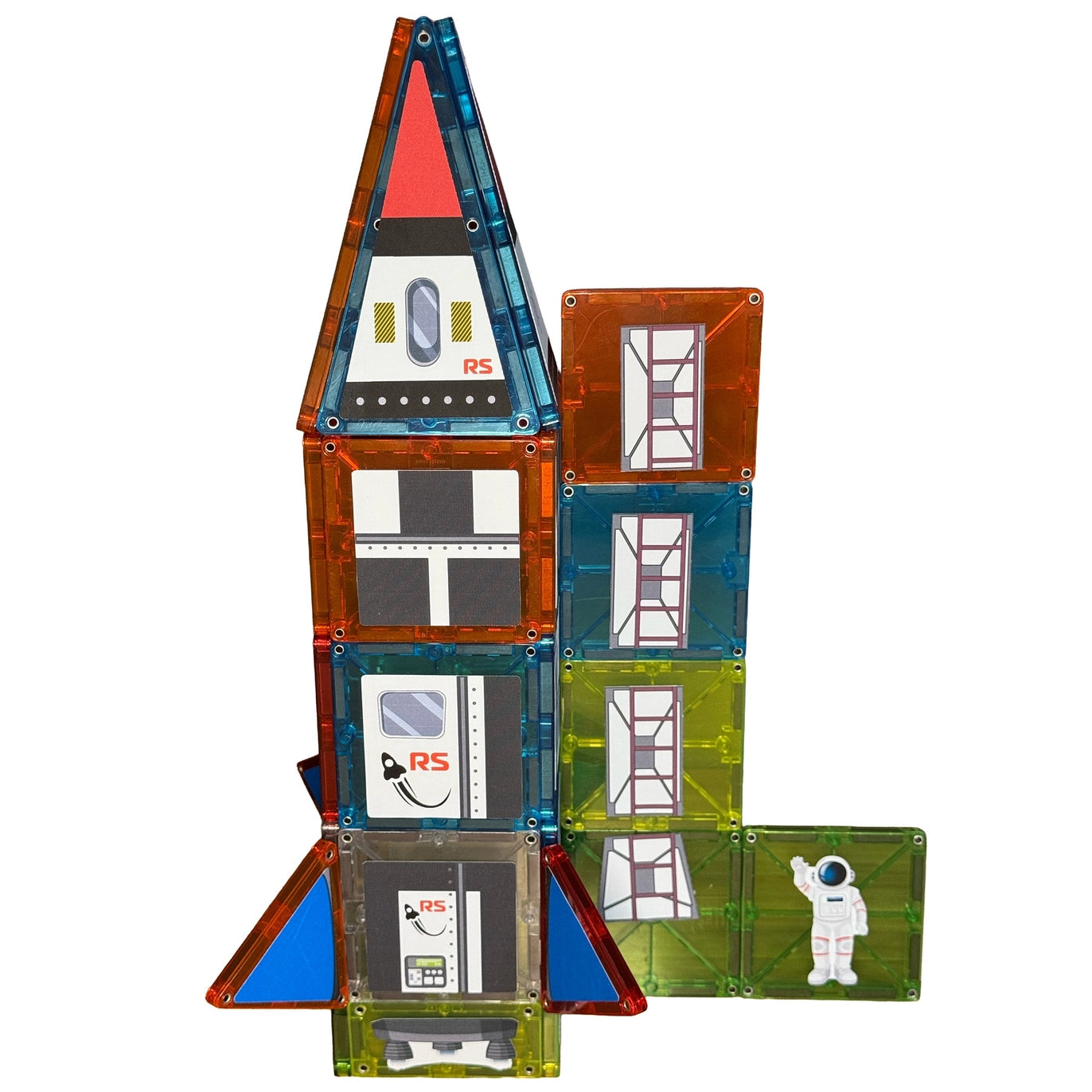 Rocket Ship: Reusable Decals For Customizing Magnetic Tiles