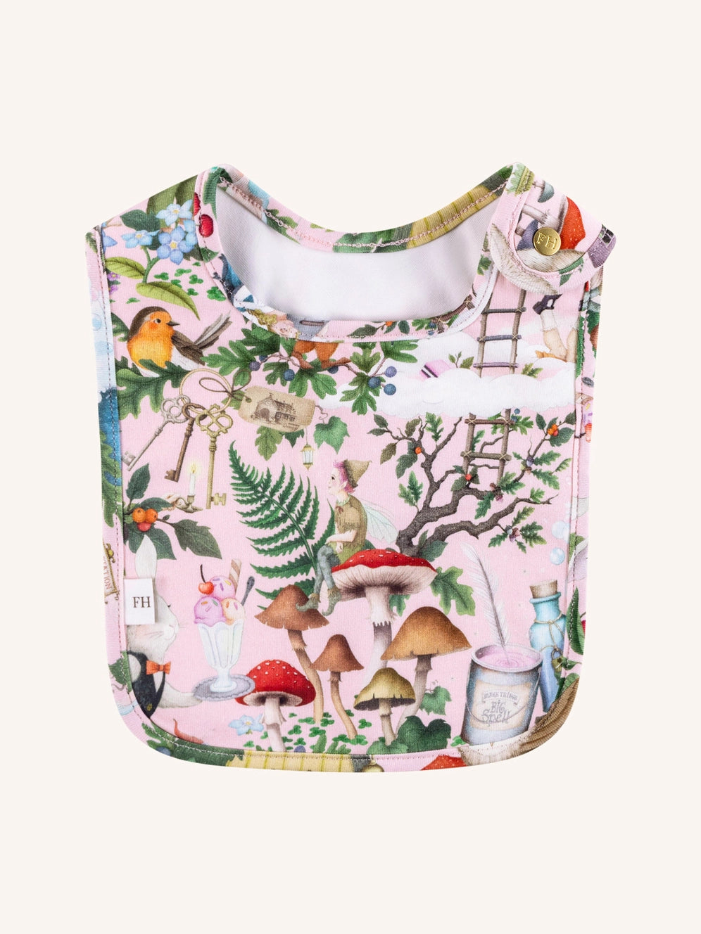 SALE Magic Faraway Tree Dandy Duo Bibs - Fairy White by Fleur Harris