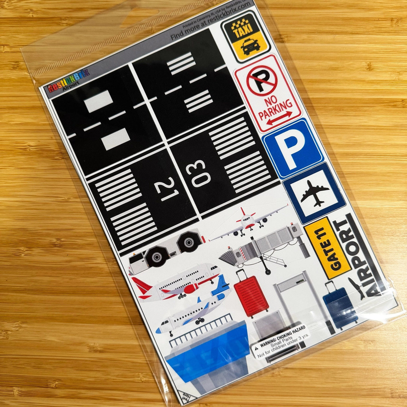 Airport: Reusable Decals For Customizing Magnetic Tiles