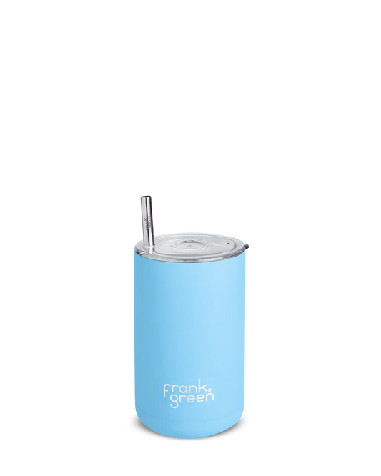 Frank Green Iced Coffee Cup with Straw - Sky Blue