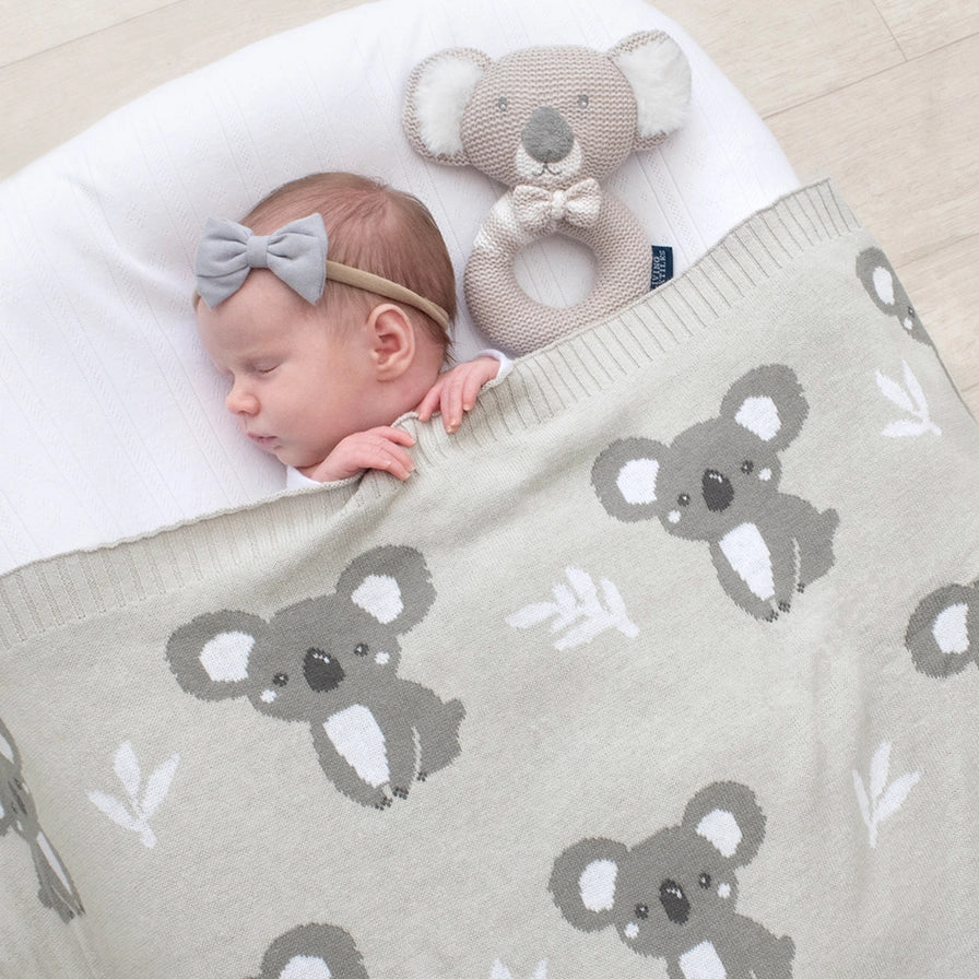 Australiana Baby Blanket - Koala/Grey