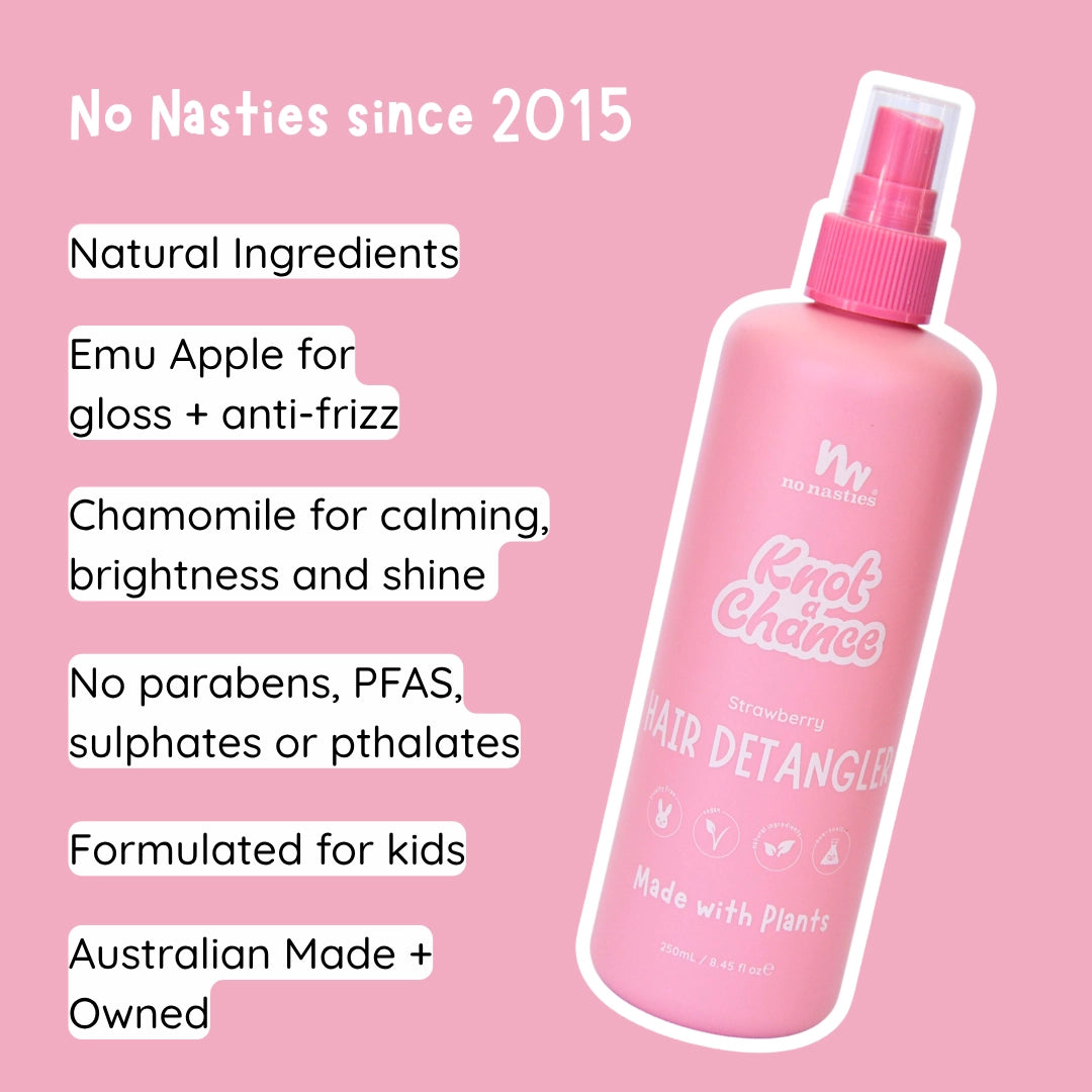 No Nasties Plant Based Hair Detangler 250mls - Strawberry