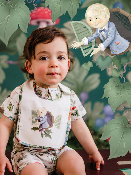 SALE Magic Faraway Tree Dandy Duo Bibs - Porcelain by Fleur Harris