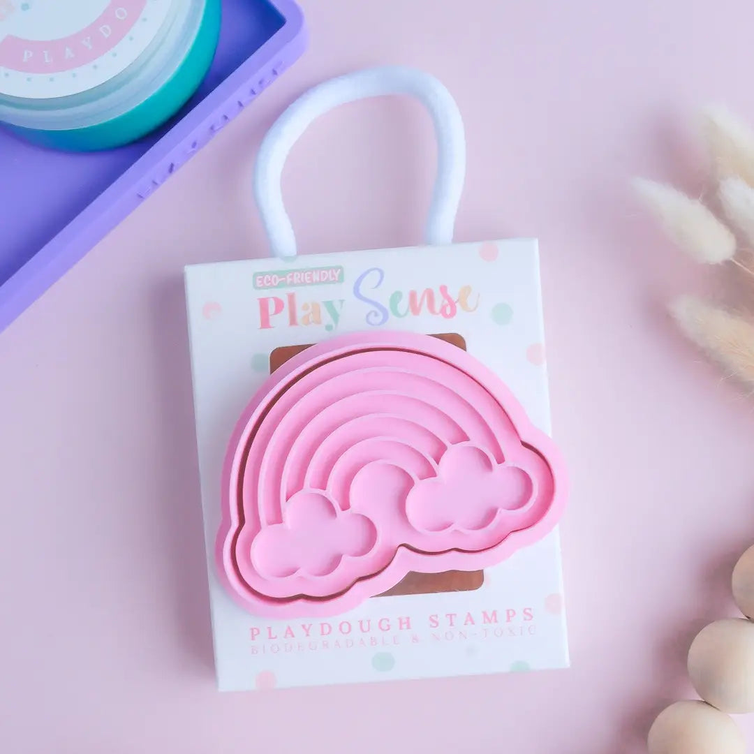 Eco Playdough Stamp - Rainbow with Cloud