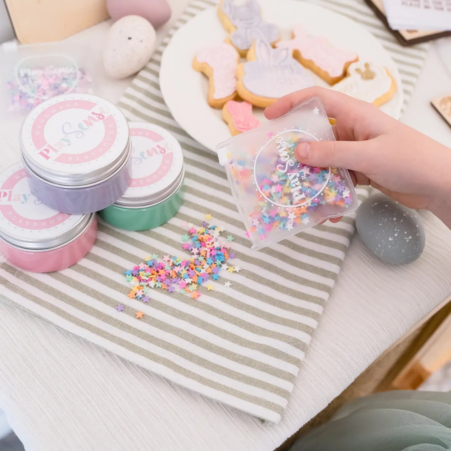 Play Dough Sprinkles - Rainbow Stars