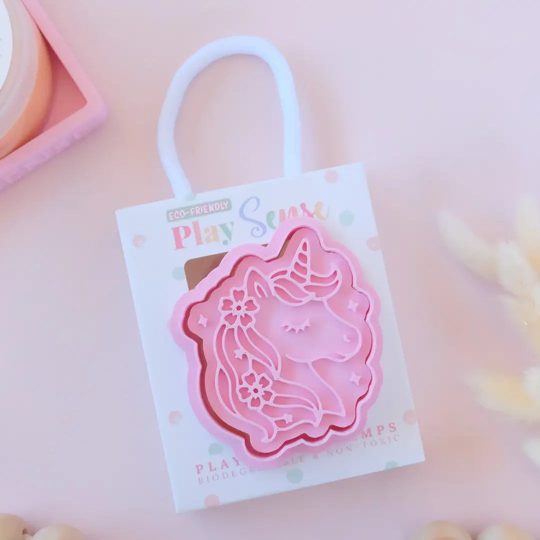 Eco Playdough Stamp - Flower Unicorn