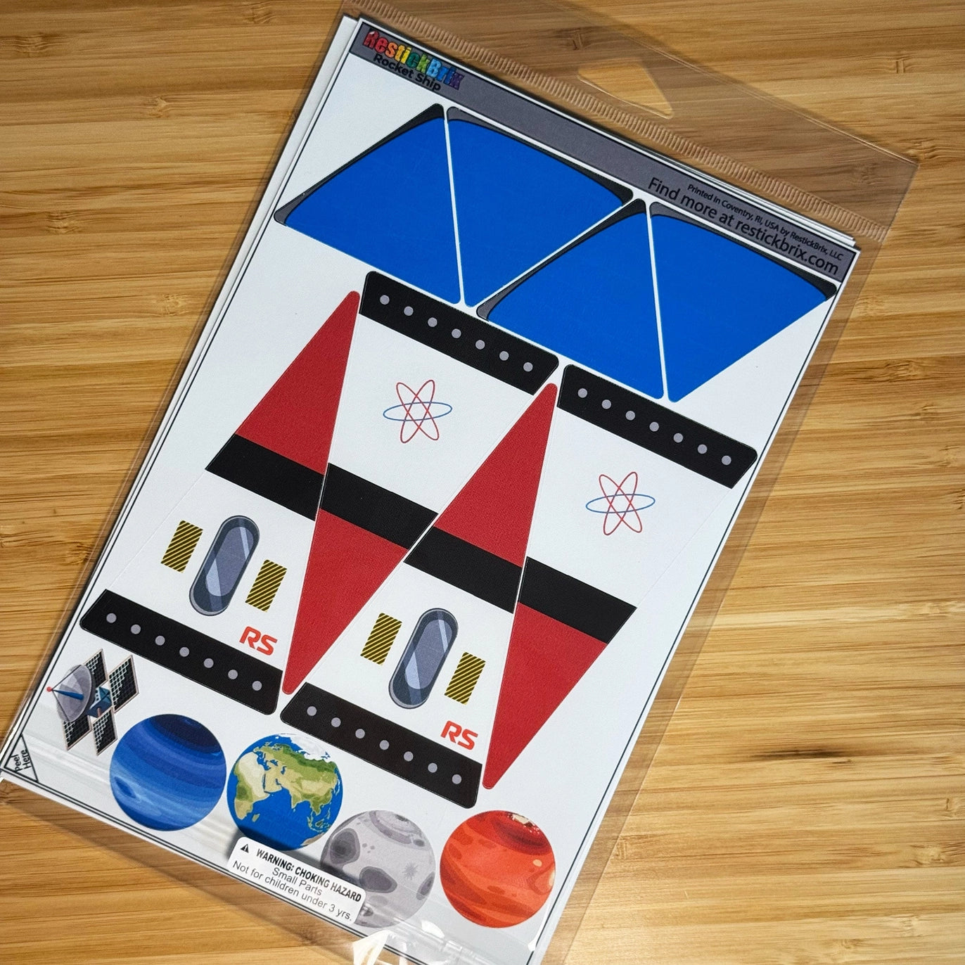Rocket Ship: Reusable Decals For Customizing Magnetic Tiles