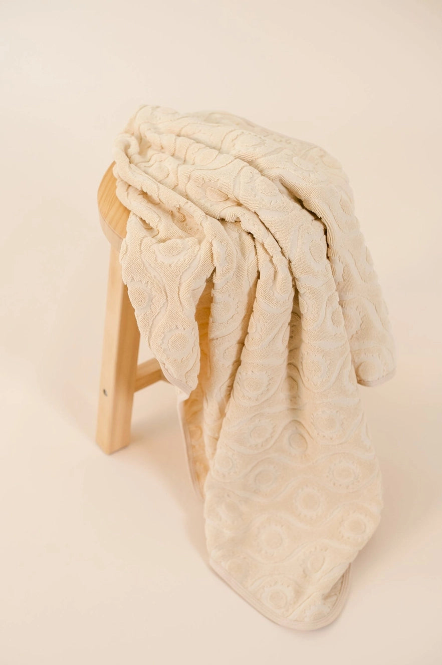 Hooded Beach Towel - Oat by Kiin Baby