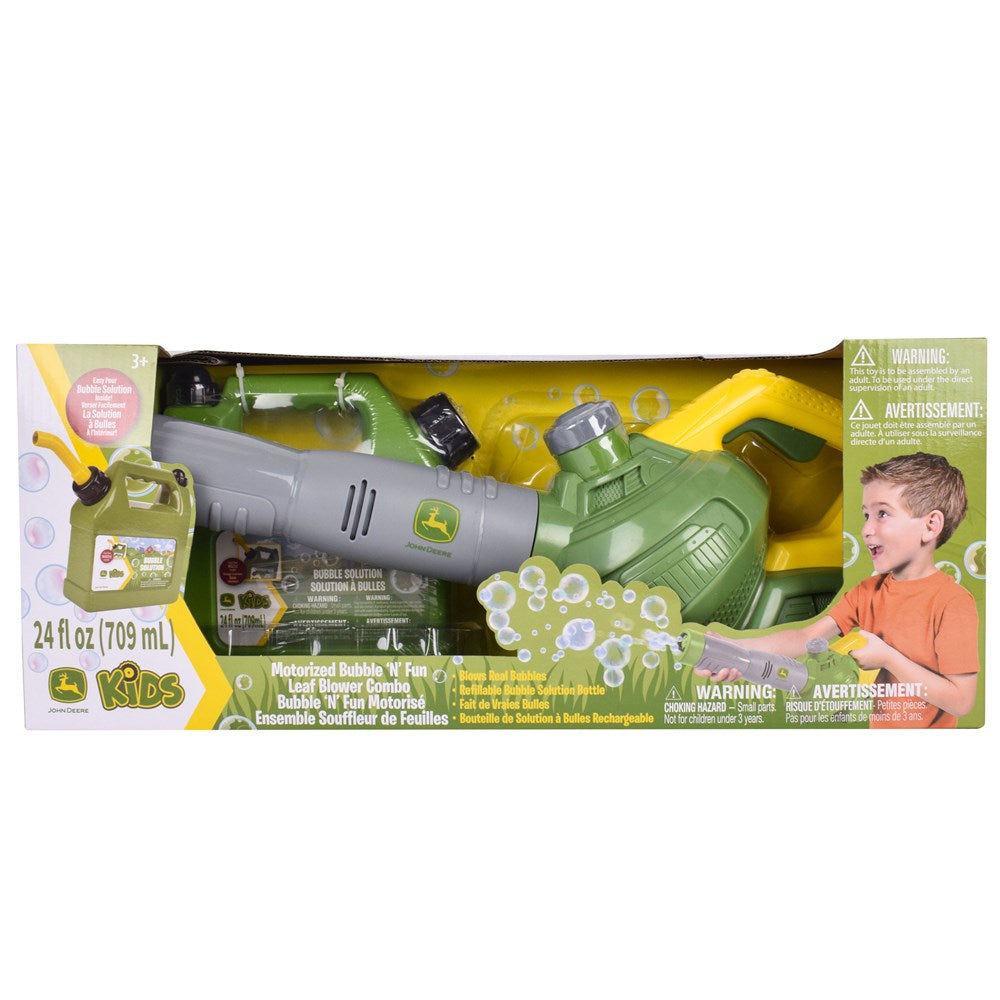 John Deere Bubble Leaf Blower Combo with 709ml Bubble Refill Jerry Can