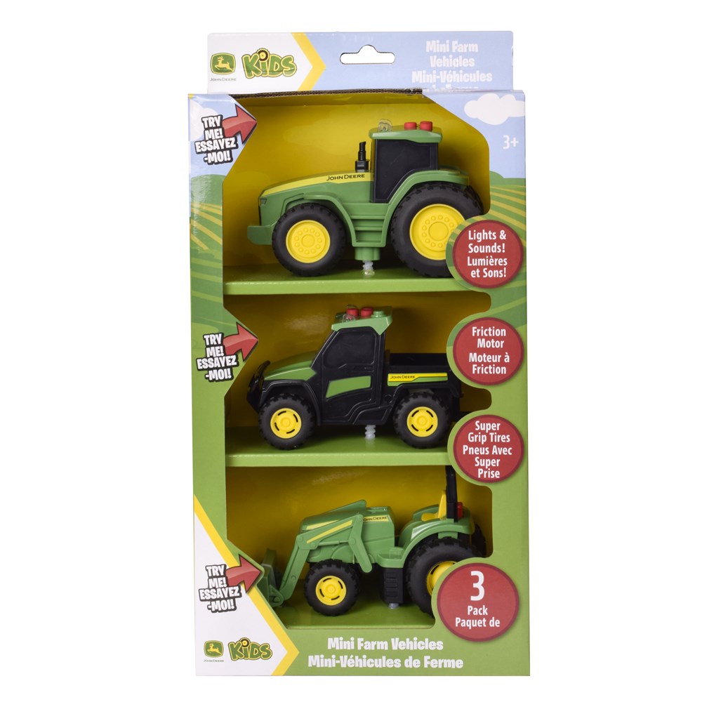 John Deere Lights and Sound Mini Vehicles - Pack of Three