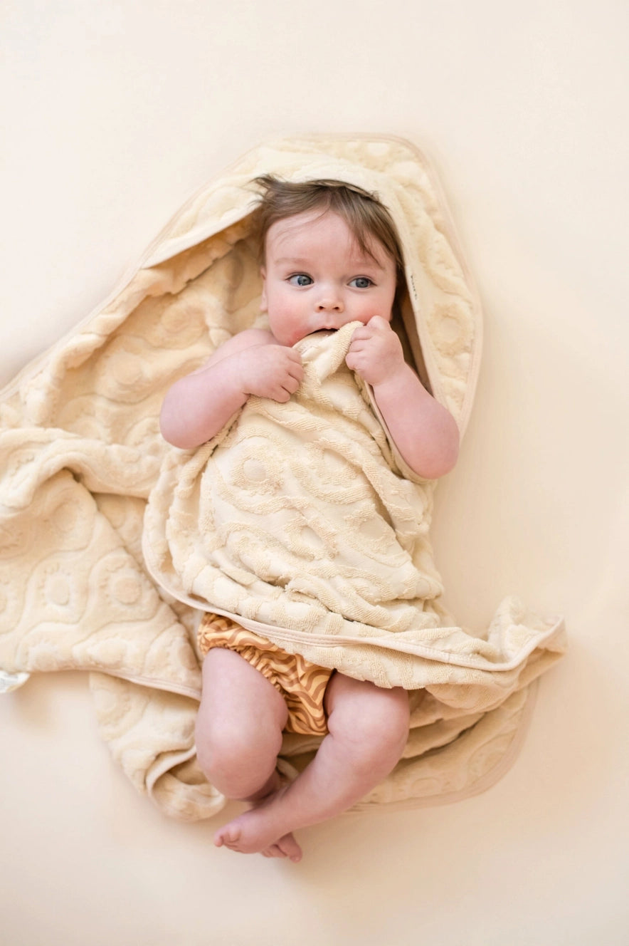 Hooded Beach Towel - Oat by Kiin Baby