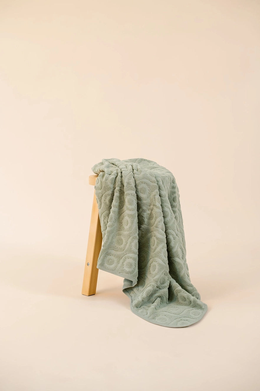 Hooded Beach Towel - Sage by Kiin Baby