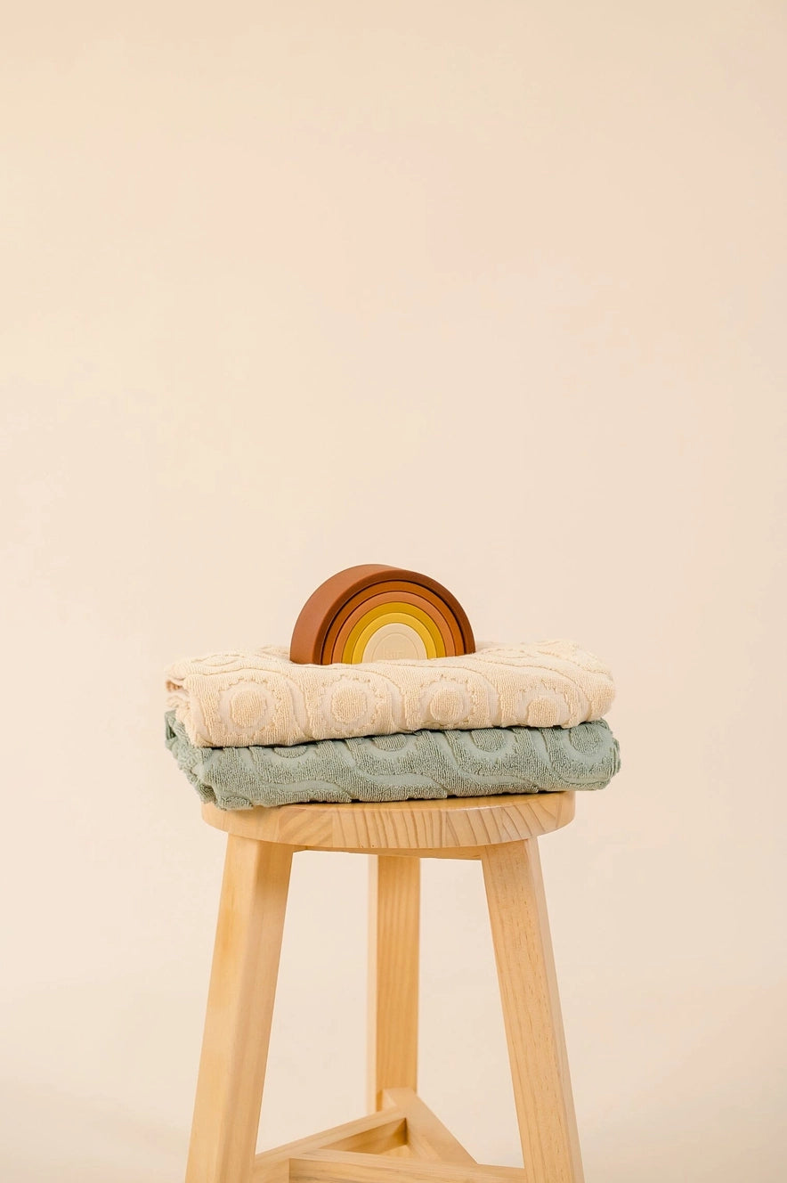 Hooded Beach Towel - Sage by Kiin Baby