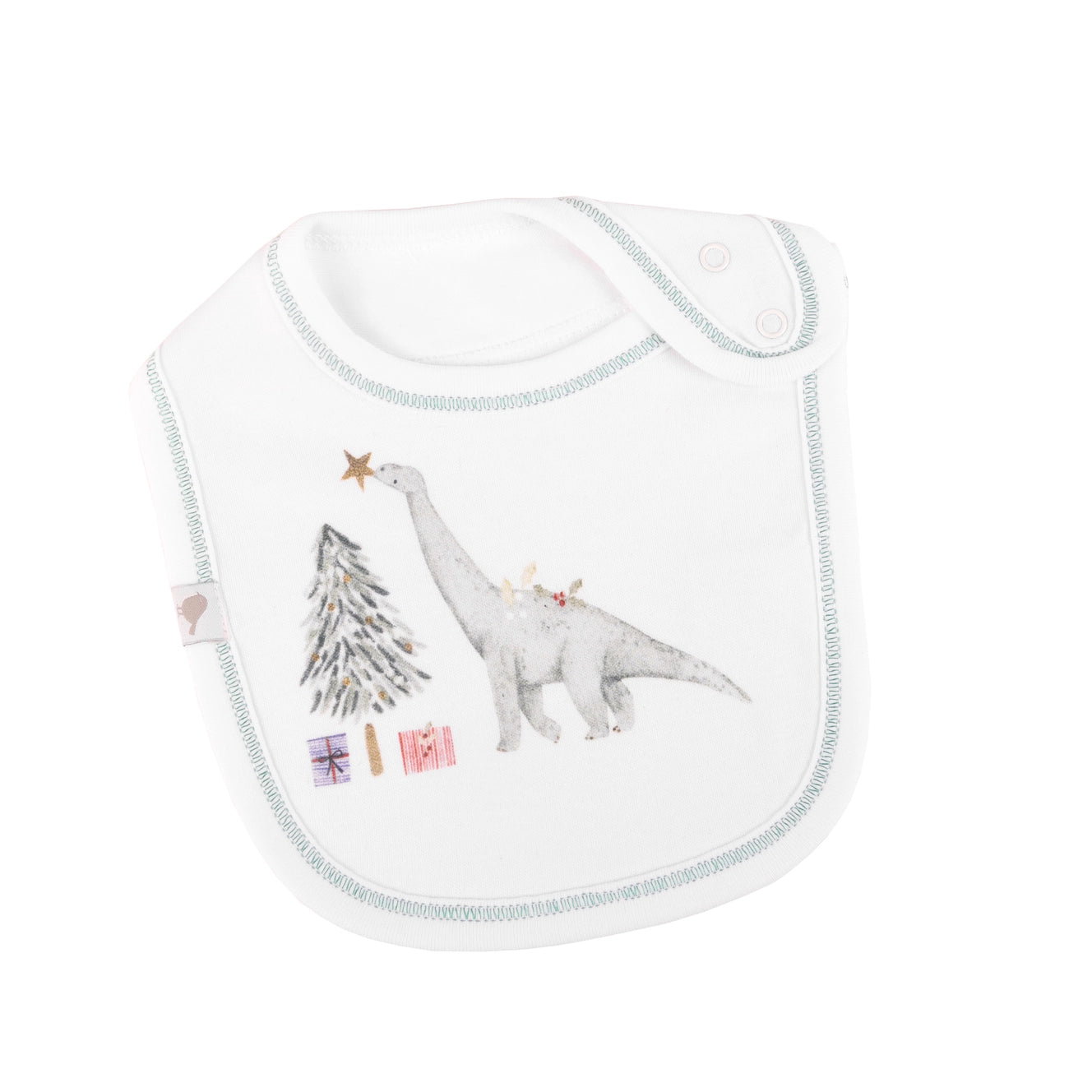 Christmas Dinosaurs Organic Cotton Bib