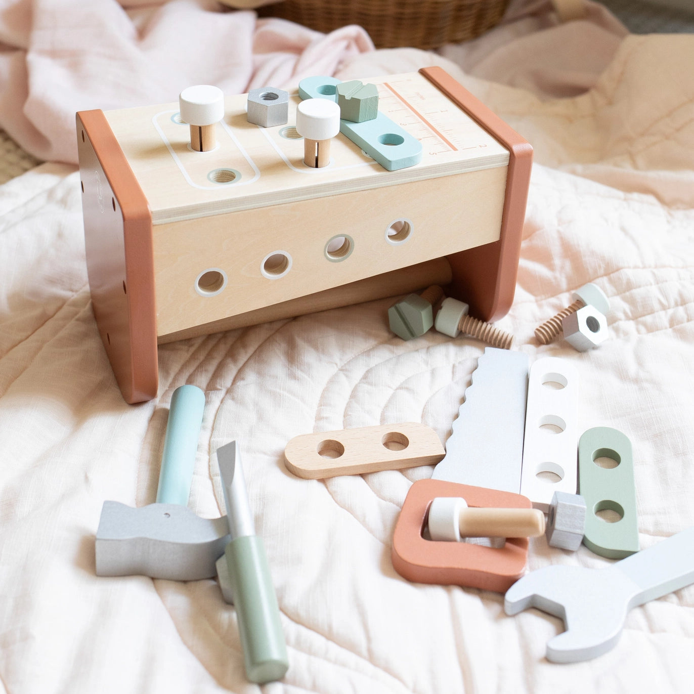 Wooden Tool Box - Workbench (2 in 1)
